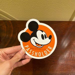 NEW Walt Disney World Annual Passholder Orange Mickey Mouse Magnet
